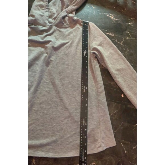 SCORPIO SOL Gray Split Back Yoga Athletic Hoodie Hooded Sweatshirt Womens Size M - Picture 9 of 9